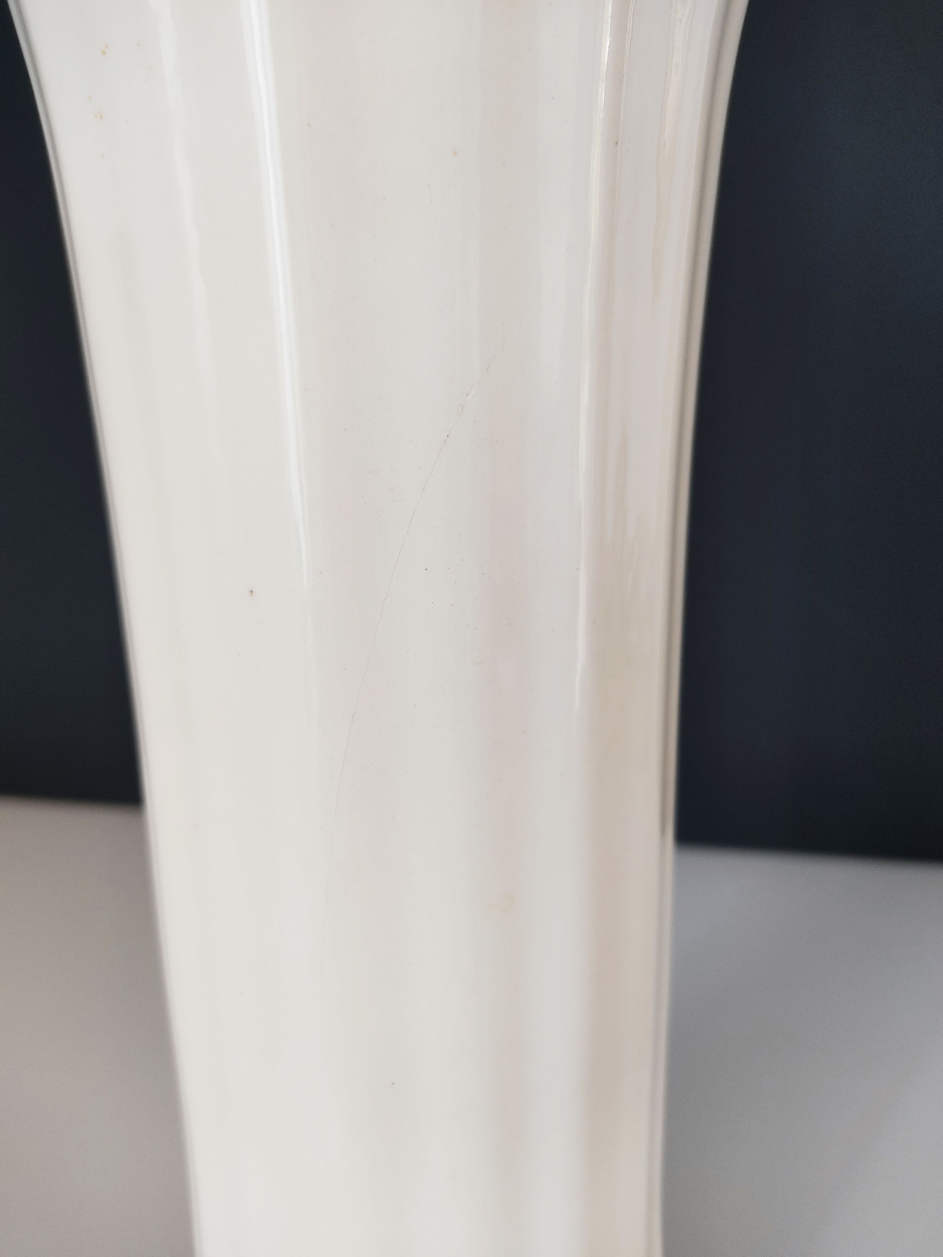 Royal vase Boch white earthenware