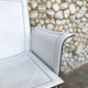 Fauteuil en cuir blanc, Tito Agnoli pour Matteo Grassi, Italie, 1970-80s