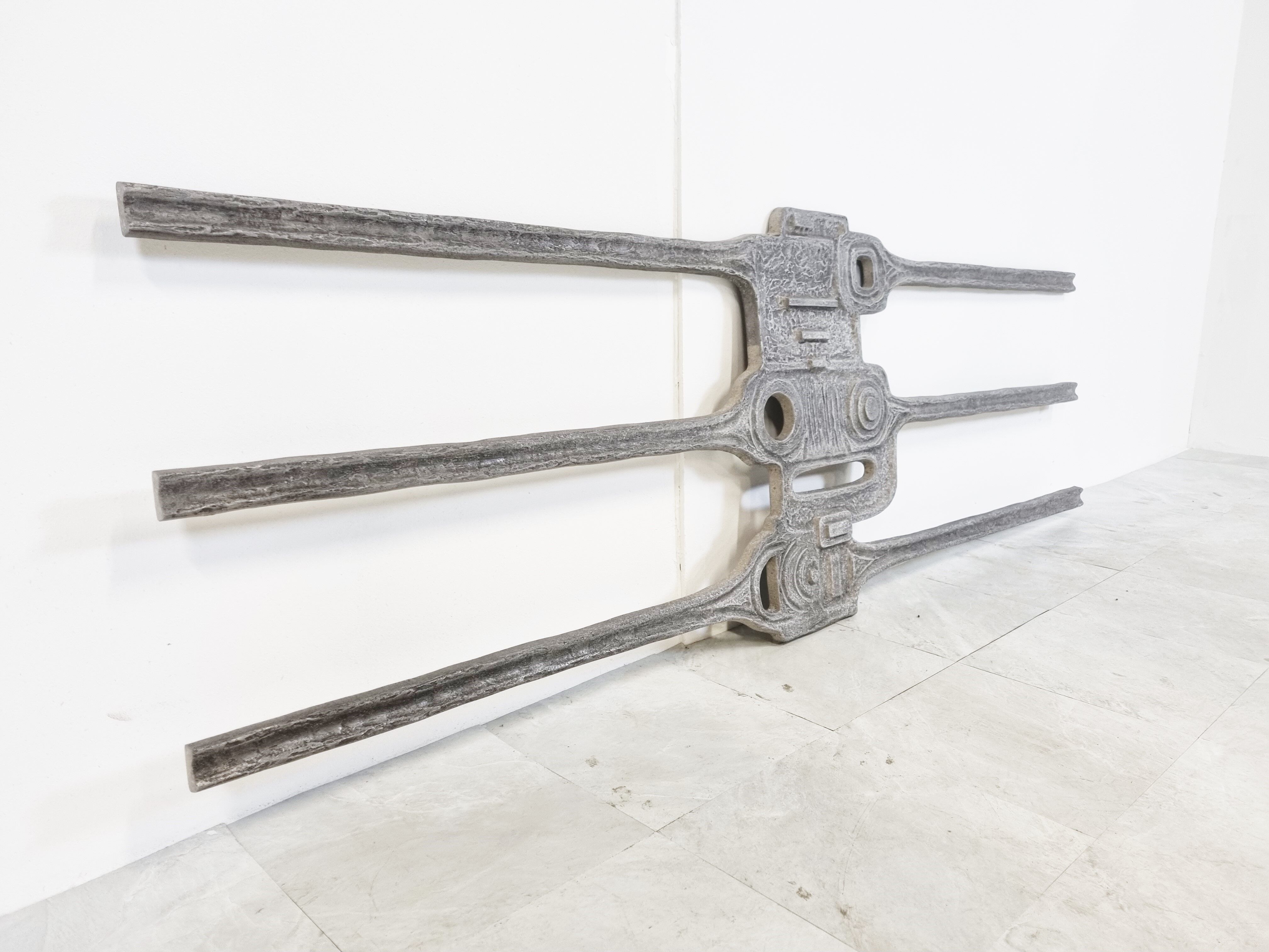 Brutalist wall sculpture, 1970s