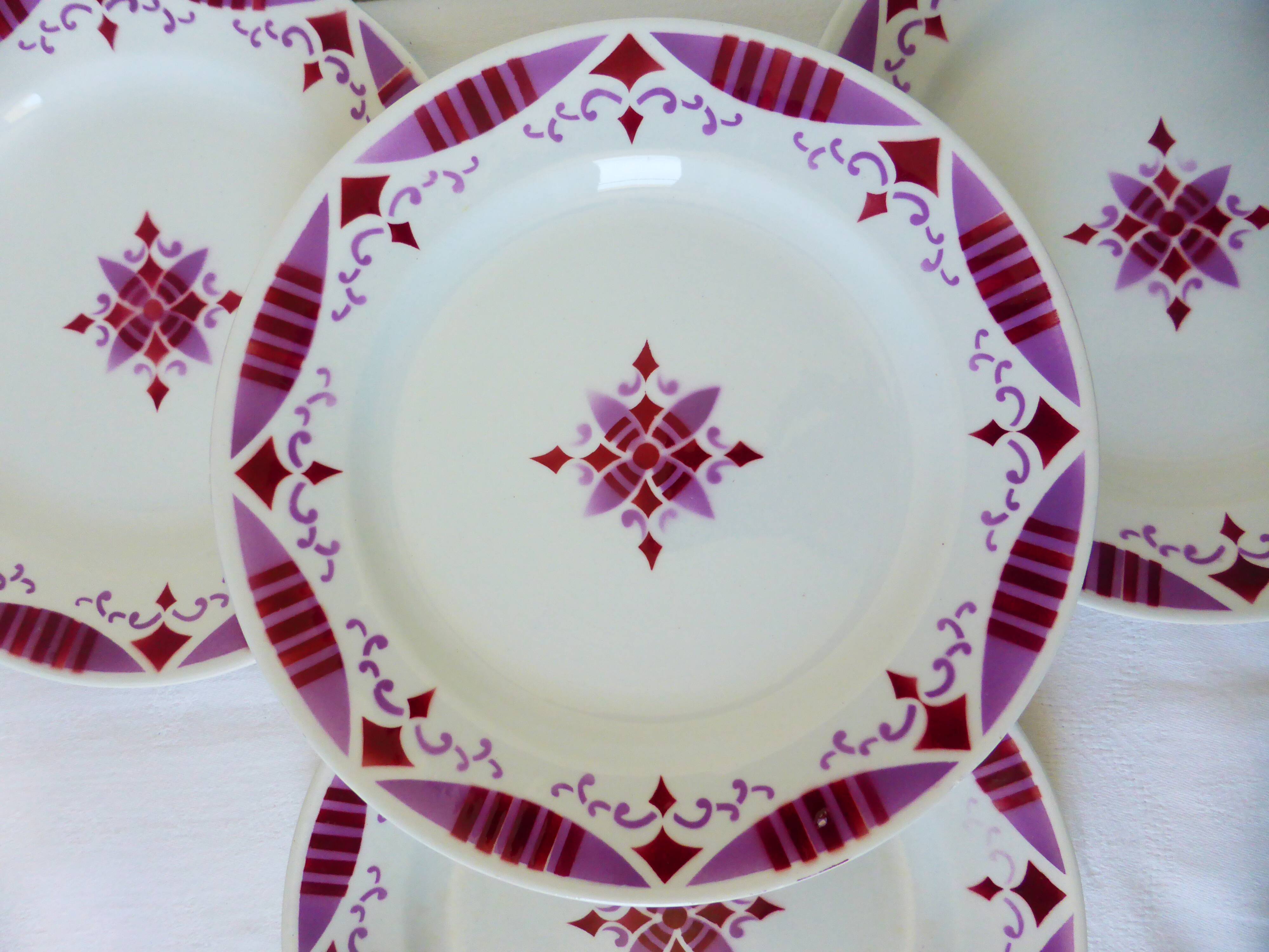 4 flat plates from Moulin des Loups and Hamage, Madeleine model 2106197