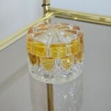 Amber and transparent crystal box Val Saint-Lambert Art Deco