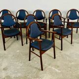 Vintage Baumann chairs, set of 9 bridge chairs
