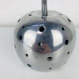 Aluminium apple sculpture, 1970s, candle holder