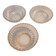 Set of 3 vintage Huilor GHB bowls – moulded glass
