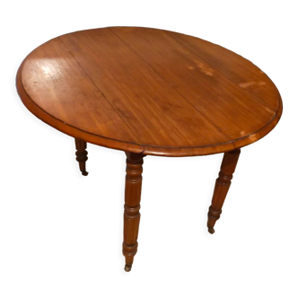 Table en merisier pliante des deux côtés