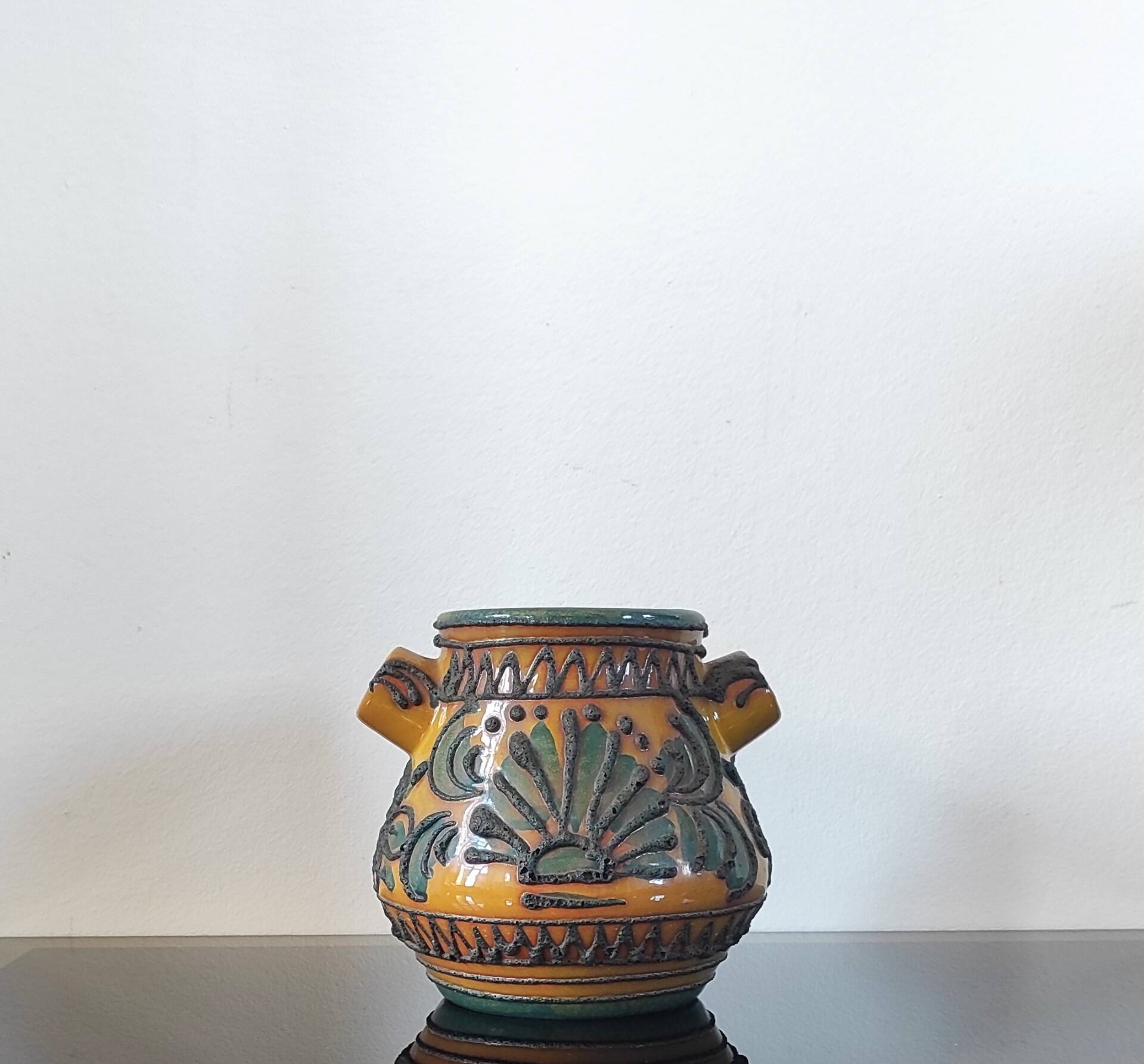 Vintage glazed ceramic vase