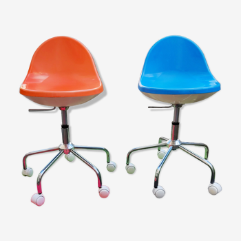 Deux chaises de bureau vintage Italien Armet Greta