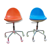 Deux chaises de bureau vintage Italien Armet Greta
