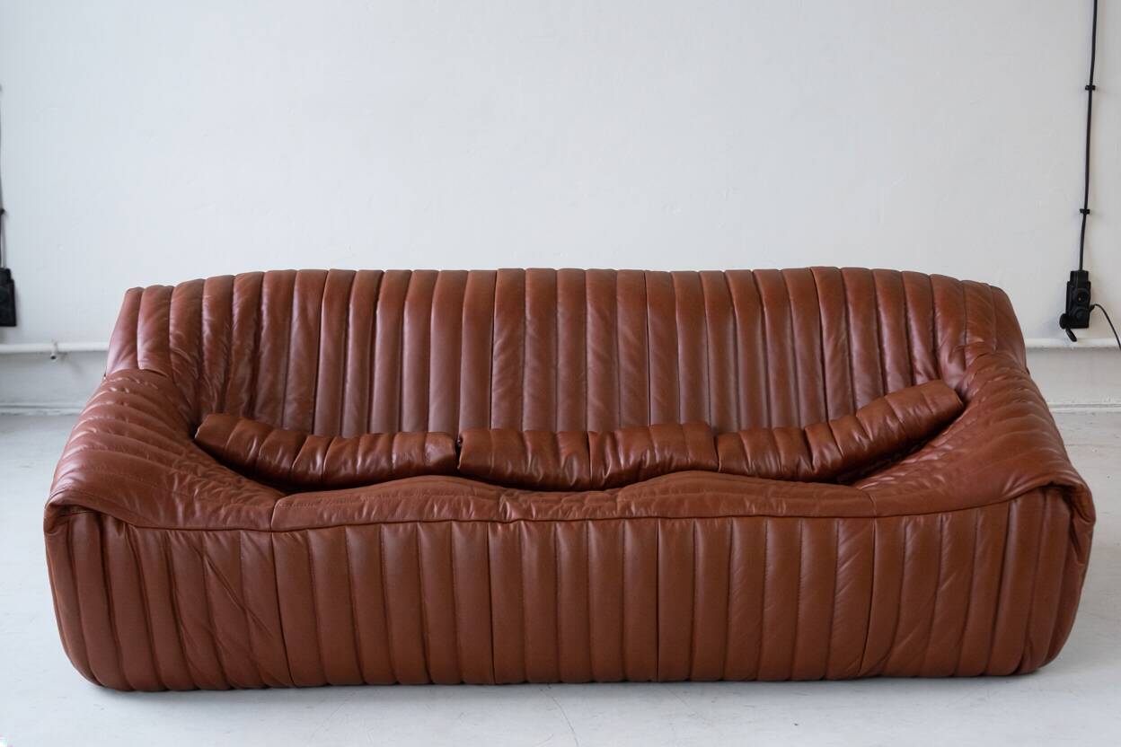 Sandra Set by Annie Hieronimus for Cinna –Cognac Brown Leather