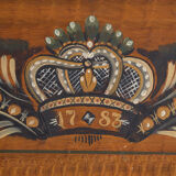 Swedish drop-leaf desk, antique – Scandinavian folk furniture – year 1783