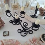 Black wrought iron chandelier