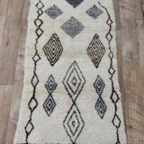 Handmade wool Berber rug 172x87cm