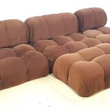 Mario Bellini Camaleonda Modular Sofa In Brown Velvet By C&B Italy 1970s
