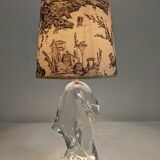 Crystal lamp signed Schneider