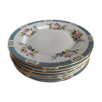 Set of 6 dessert plates - Porcelaine WINDSOR