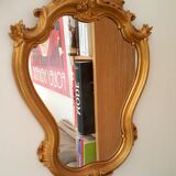 Louis XV-style gold mirror - 50x33cm