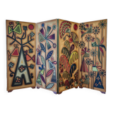 Screen decorated with wool threads, “Huichol” art, Sofia Ribeira, 124 cm