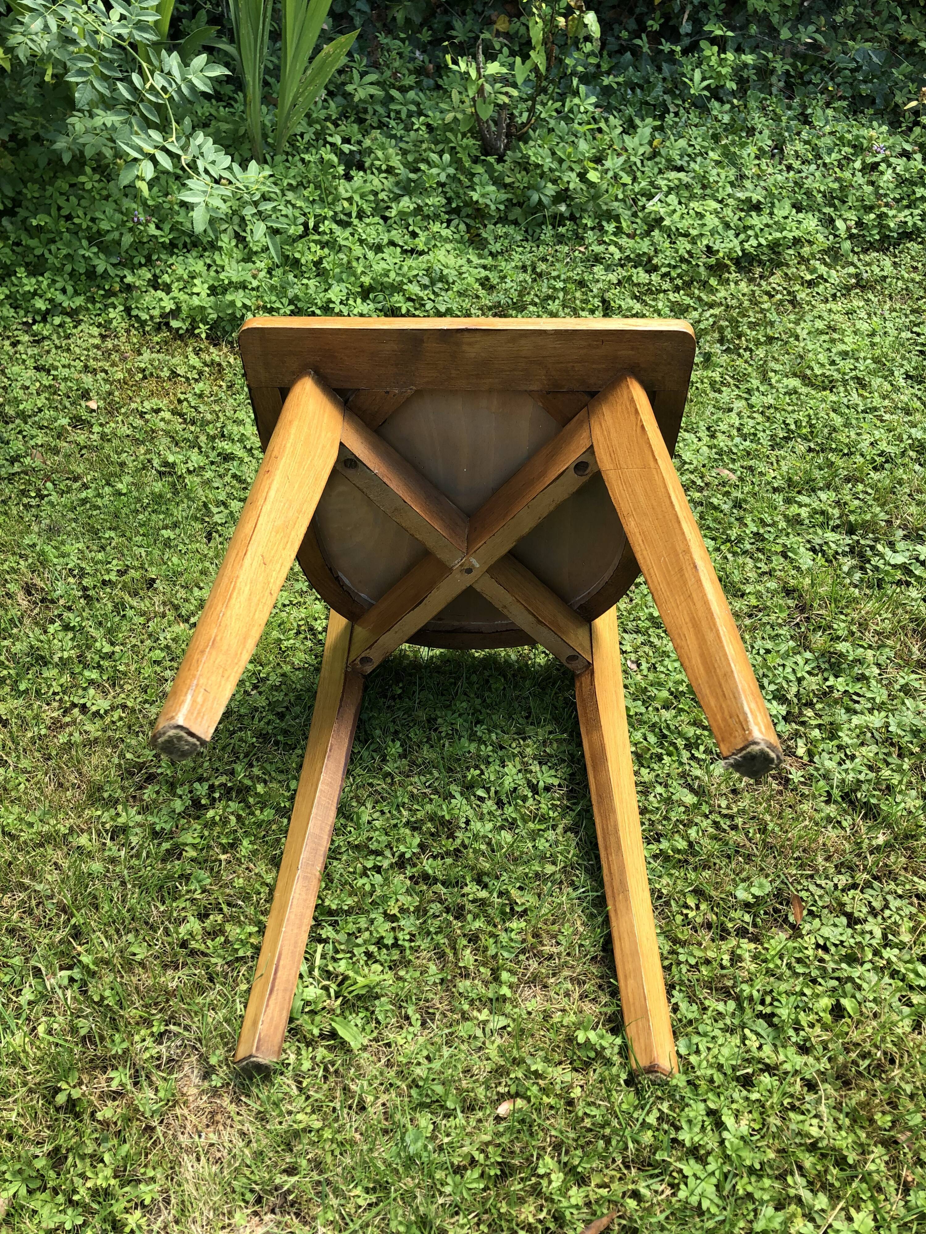 Chaise scandinave bois clair années 70 vintage