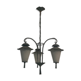 Deco vintage chandelier france mid century