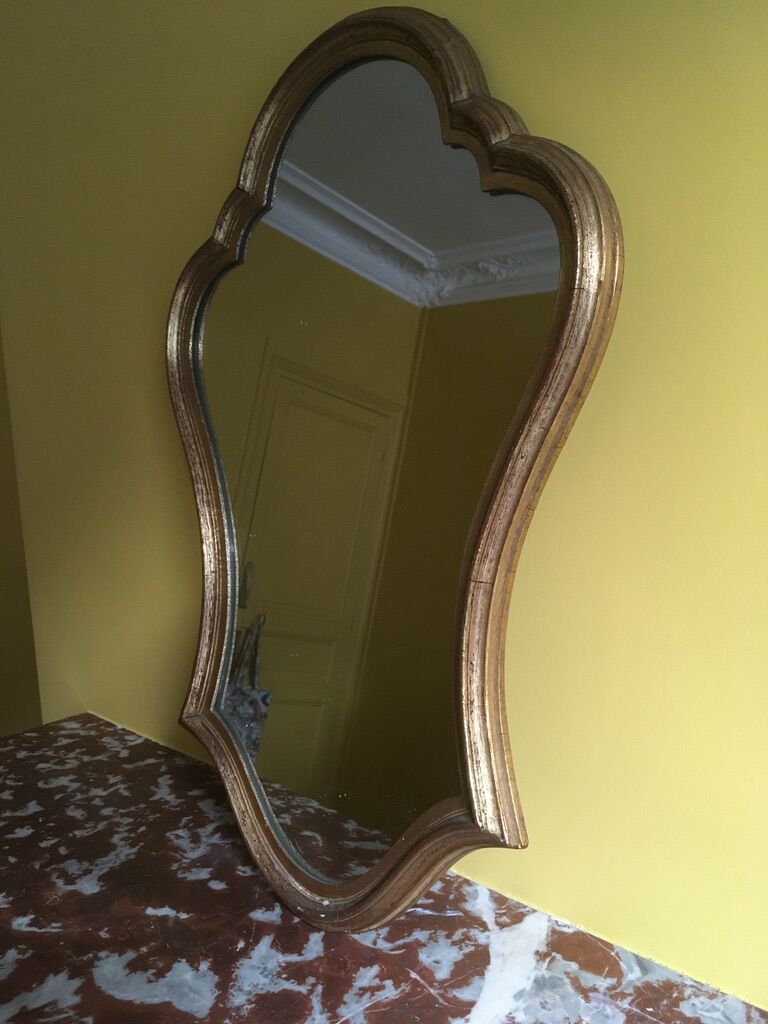 Vintage mirror in gilded wood 44x65cm