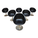 Chaises de salle à manger pivotantes au design italien vintage « style Mad Men »