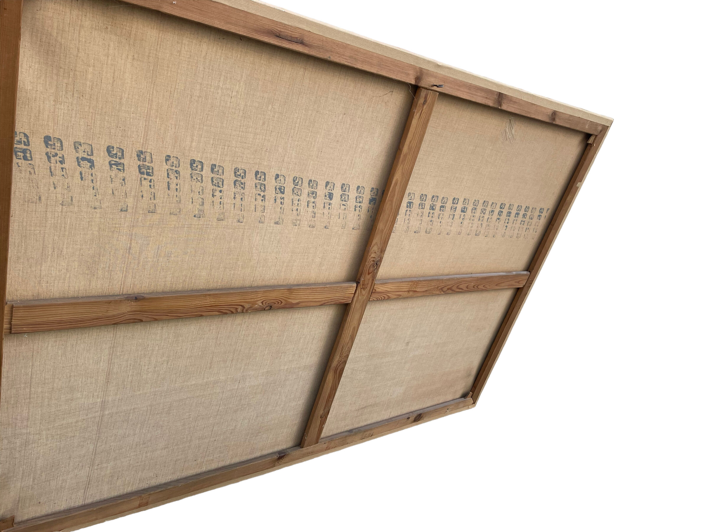 Painting court hunting oil on canvas