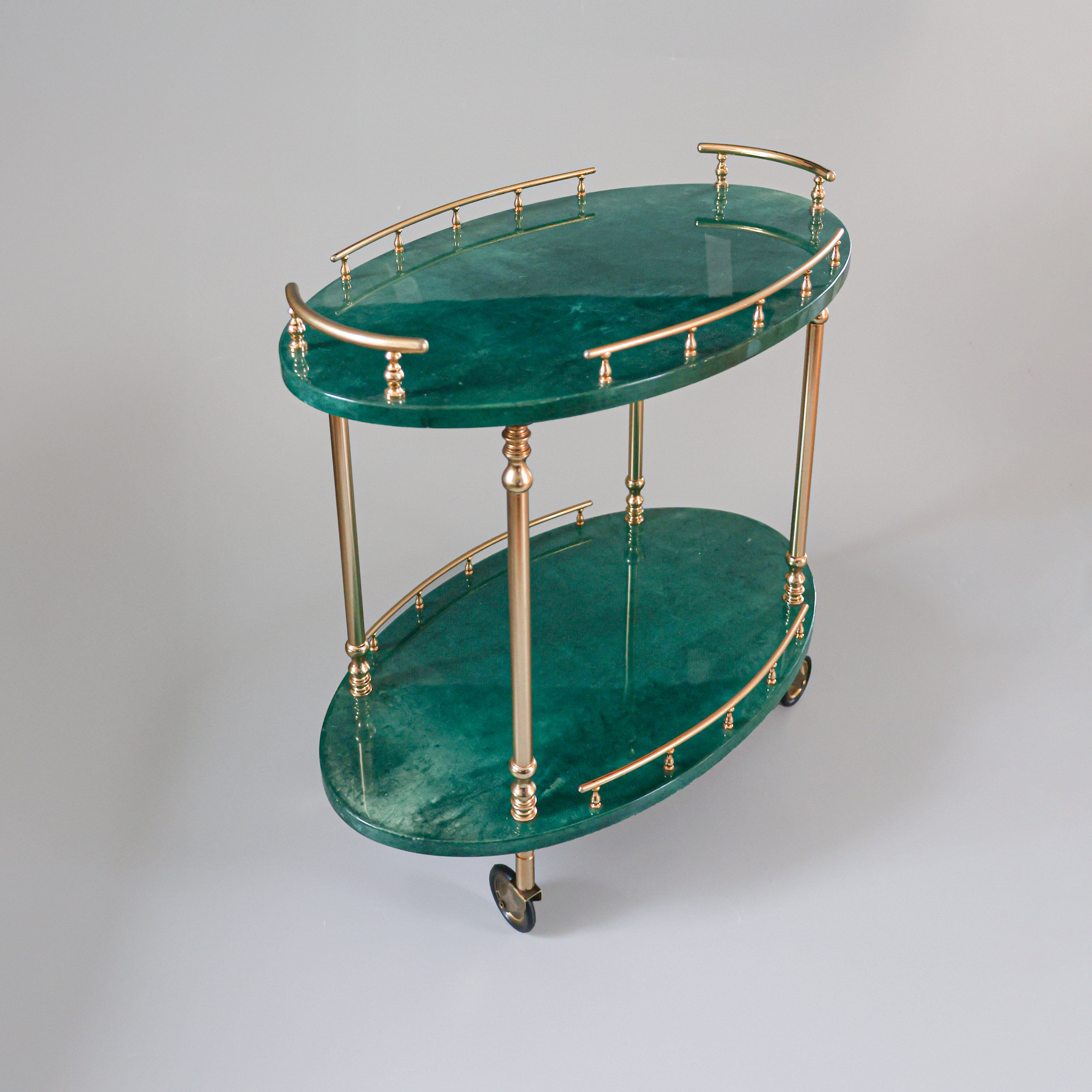 Bar cart by Aldo Tura, Italy, 1970s.