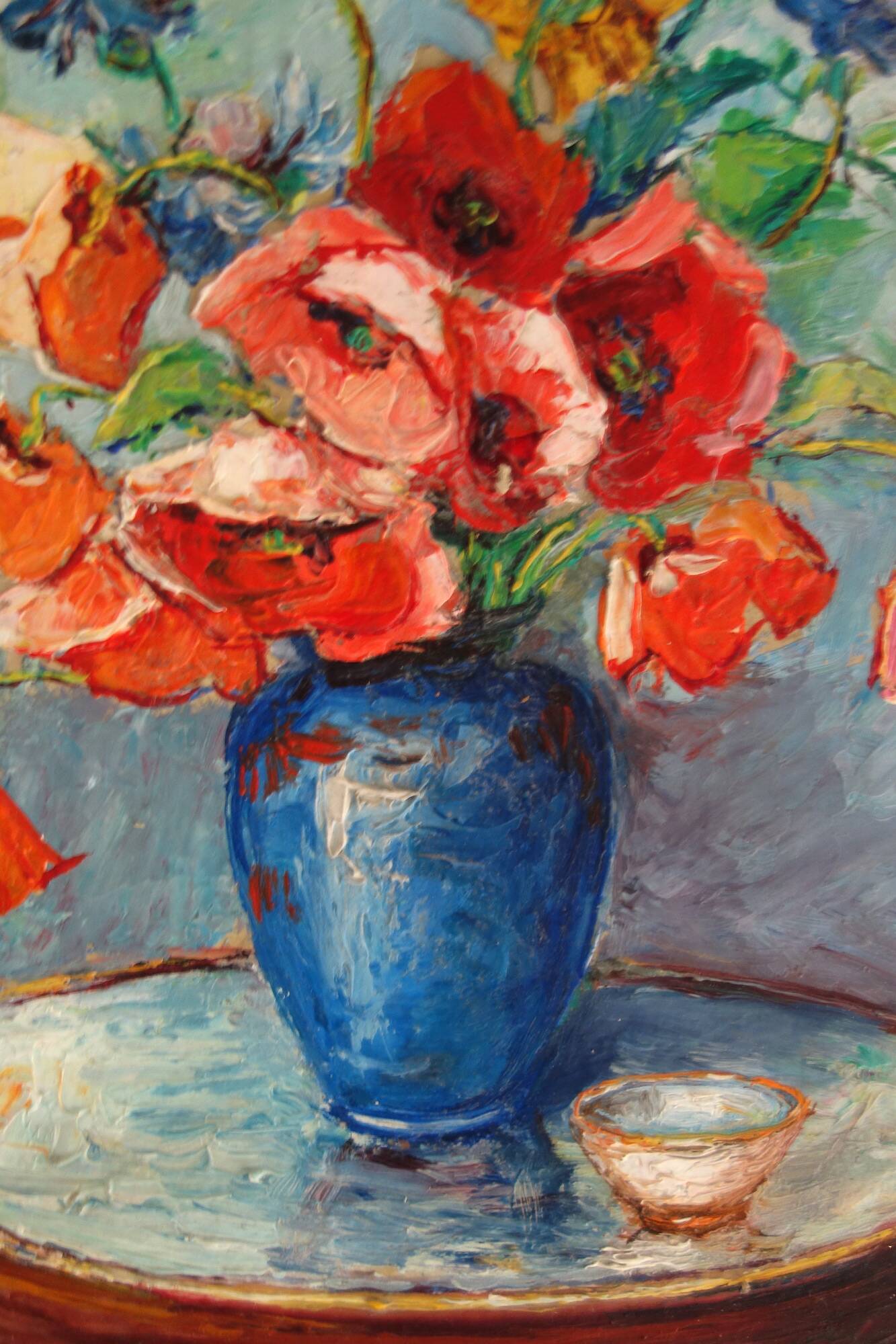 2 still lifes of flowers Alphonsive Bouquet, 1940s/1950s