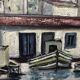 Mediterranean port landscape. Oil on canvas signed.