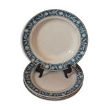 Set 4 Plates - Creil - Montereau Labrador service Warsaw