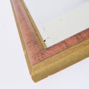Old wooden mirror, gold, pink tint