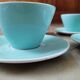 4 large old Fenal Badonviller water green cups