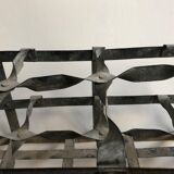 8-hole bottle holder, zinc and wood