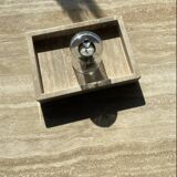 Table basse carrée 100% Travertin Romain