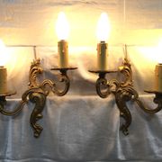 Paire d'appliques en bronze style Louis XV