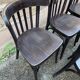 set of 6 Viennese chairs curved wood restaurant Paris bistro Fischel 1960