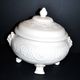 Rare Wedgwood "Patrician" molded opaque earthenware tureen, garland mascaron, England