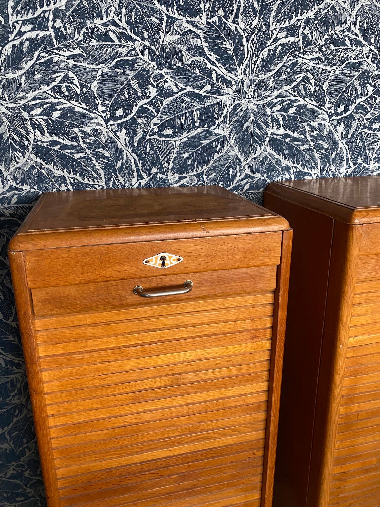 Pair of wooden binder furniture, jac edition - 1950