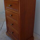 Louis Philippe style chest of drawers with 5 drawers and brass buttons – Very good condition