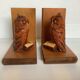 Pair of bookends owls wooden owls