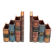 Pair of bookends, boiled cardboard