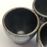 3 stoneware bowls, salted and flamed by Marcellus Aubry