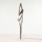 Goffredo Reggiani, Lampadaire En Acier, Marbre, Verre Acrylique Et Cuivre. Italie, C.1960