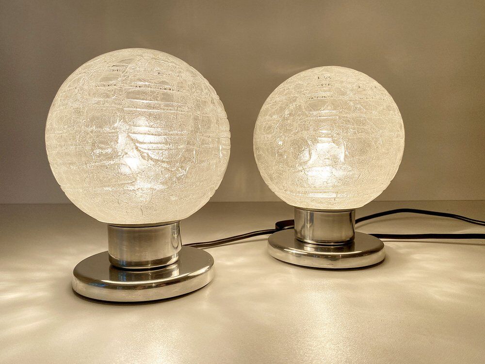 Pair Vintage Space Age Table Lamps from Doria