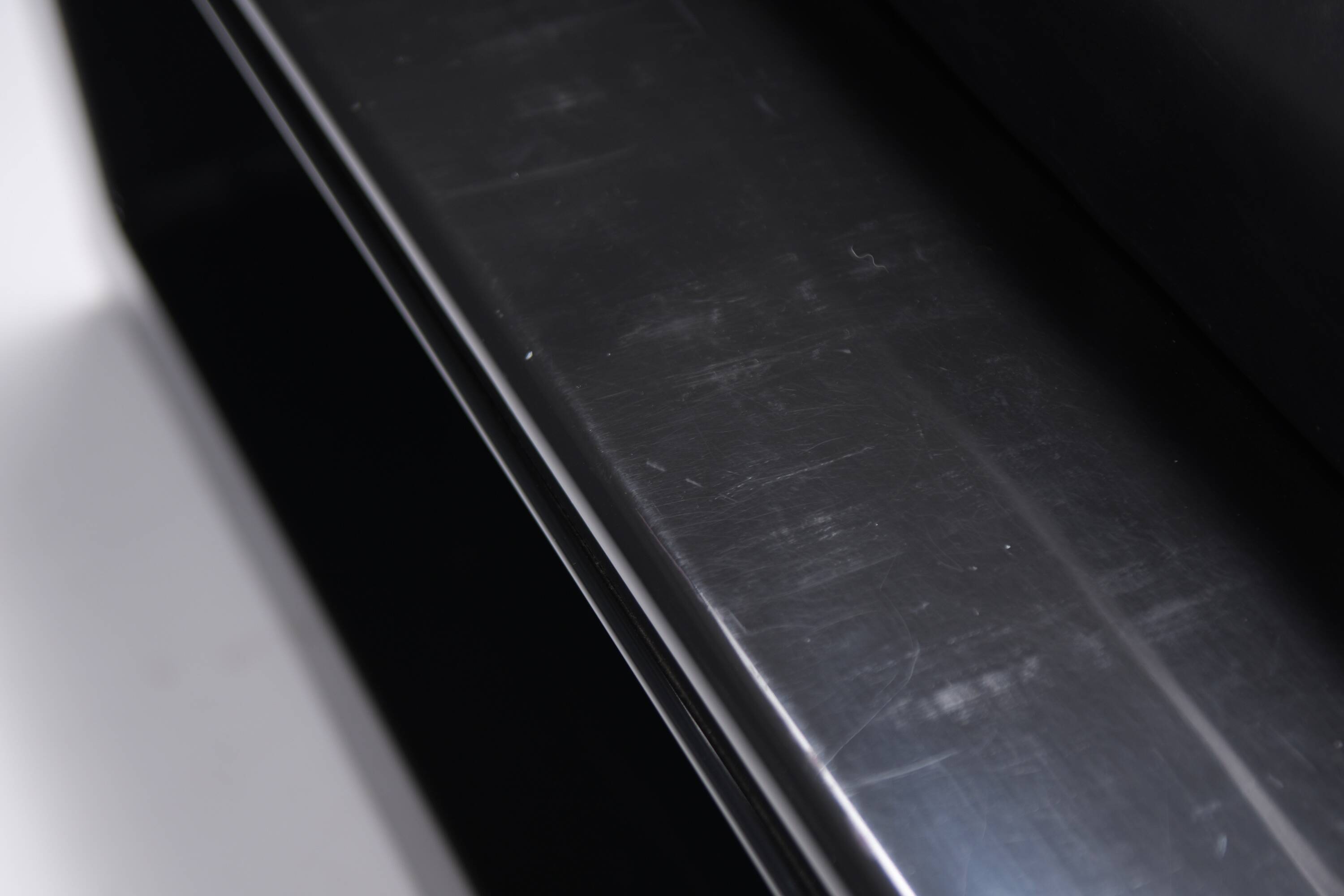 Rare Vintage Gradual lounge sofa in black leather by Cini Boeri for Knoll