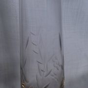 Cut glass soliflore vase with a smoked glass base.