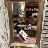 Scalloped and bevelled rectangle mirror