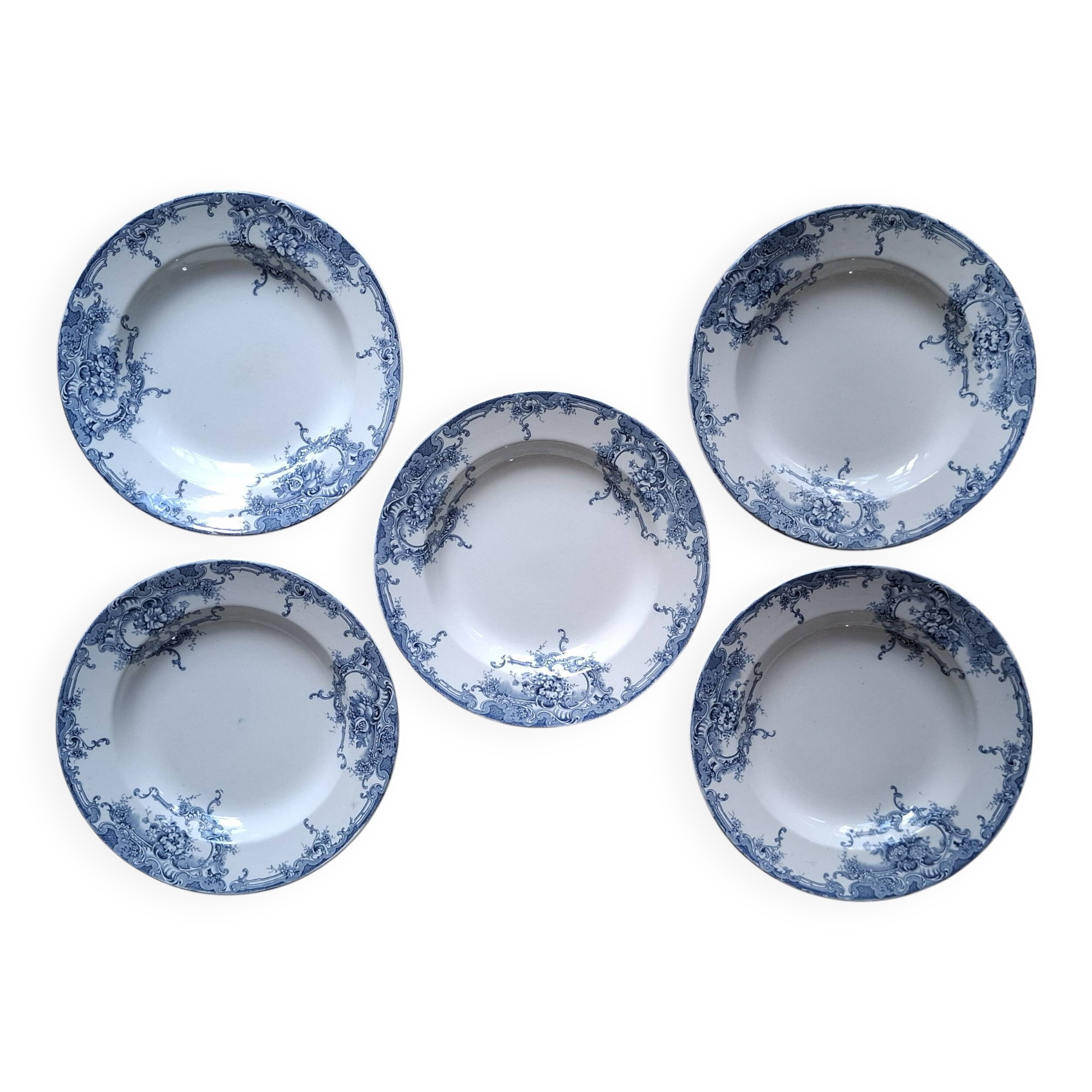 Set of 5 Dolphin plates BFK 1920