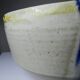 Large hand-turned stoneware salad bowl, signed, vintage from the 80s to 2000s.