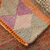 3x11 Faded Orange Anatolian Runner, Contemporary Runner Rug, 92x339 Cm